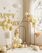 Wedding Arch, Metal Arch Backdrop Stand, Black, 6FT, 5FT, 4FT in Black, alternate view 4