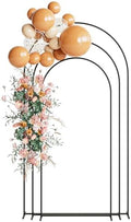 Wedding Arch, Metal Arch Backdrop Stand, Black, 7.2FT, 6.6FT, 6FT in Black