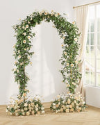 Wedding Arch, Metal Arch Backdrop Stand, Garden Arch, Gold, 7.2FT in Gold, alternate view 2