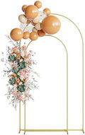 Wedding Arch, Metal Arch Backdrop Stand, Gold, 7.2FT, 6FT in Gold