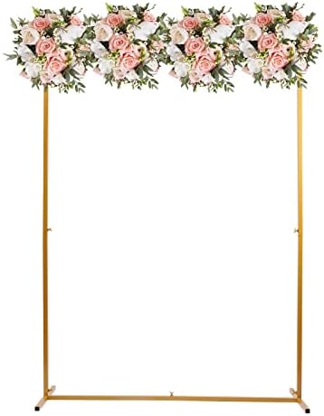 Wedding Arch Metal Frame Gold Backdrop Party Flower Balloon Stand Holder 2x1.5m in 2x1.5m