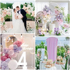Wedding Arch Stand Set of 3 6FT, 5FT, 4FT White Metal Arch Stand for Wedding Ceremony Birthday Party Baby Shower, alternate