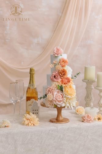 Wedding Artificial Flowers Combo, Rose Peony Blush Champagne in Blush & Champagne, alternate view 3