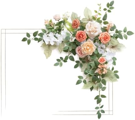 Wedding Artificial Flowers Swag, Growing Blush