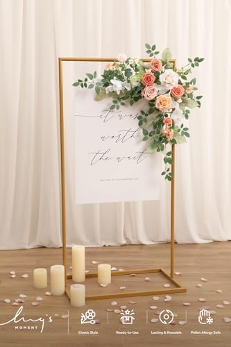 Wedding Artificial Flowers Swag, Growing Blush, alternate view 2