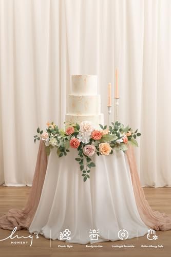 Wedding Artificial Flowers Swag, Growing Blush, alternate view 4