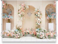 Wedding Backdrop 10x8FT Flower Wall Backdrops for Bridal Shower Wedding Backdrop for Ceremony Romantic Rose