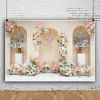 Wedding Backdrop 10x8FT Flower Wall Backdrops for Bridal Shower Wedding Backdrop for Ceremony Romantic Rose, alternate view 2