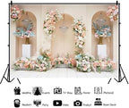 Wedding Backdrop 10x8FT Flower Wall Backdrops for Bridal Shower Wedding Backdrop for Ceremony Romantic Rose, alternate view 3