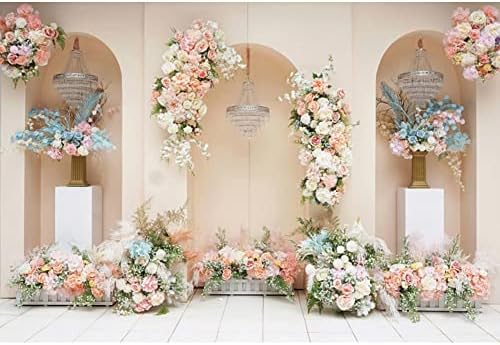 Wedding Backdrop 10x8FT Flower Wall Backdrops for Bridal Shower Wedding Backdrop for Ceremony Romantic Rose, alternate view 4