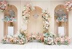 Wedding Backdrop 10x8FT Flower Wall Backdrops for Bridal Shower Wedding Backdrop for Ceremony Romantic Rose, alternate view 4