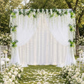 Wedding Backdrop Curtain White Wisteria Hanging Flowers Decor in White