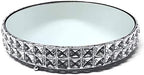 Wedding Cake Stands 3-Piece Set Crystal Gold Plated Cheese Dessert Cupcake Cake Stand with Mirror Plate-Silver, alternate