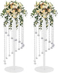 Wedding Centerpieces Clear Flower Vase - 2 Pcs 23.6 inch Tall Crystal Flower Stand Acrylic Vase for Table