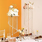 Wedding Centerpieces Decoration Flower Vase, Elegant Acrylic Crystal Stand -10 Pcs 23.6inch High Party Tables, alternate view