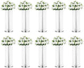 Wedding Centerpieces Flower Vases: 23.6” Tall, Silver, 10 Pcs in Silver