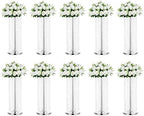 Wedding Centerpieces Flower Vases: 23.6” Tall, Silver, 10 Pcs in Silver