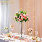 Wedding Centerpieces Flower Vases: 23.6” Tall, Silver, 10 Pcs in Silver, alternate view 4