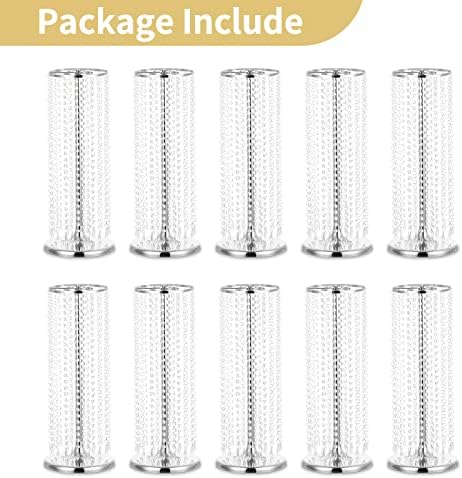 Wedding Centerpieces Flower Vases: 23.6” Tall, Silver, 10 Pcs in Silver, alternate view 6