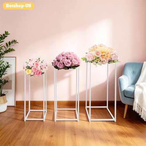 Wedding Centerpieces for Tables Tall Metal Flower Plant Stand Decorations for Weddings Party Floor Geometric, alternate view