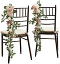 Wedding Chair Decorations Dusty Rose Cream Aisle Pew Flowers