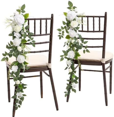 Wedding Chair Decorations Lily White Olive Aisle Pew Flowers