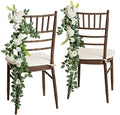 Wedding Chair Decorations White Sage Green Aisle Pew Flowers