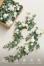 Wedding Chair Decorations White Sage Green Aisle Pew Flowers, alternate view 6