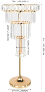 Wedding Crystal Centerpiece Flower Stand 4-Tier Acrylic Iron Floral Display, alternate view 2