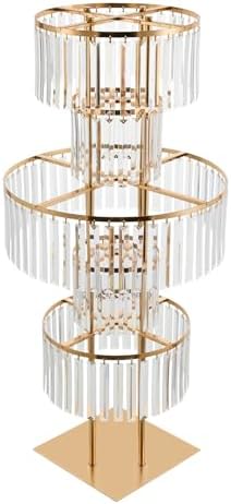 Wedding Crystal Centerpiece Flower Stand 5-Tier Acrylic Iron Floral Display