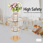 Wedding Crystal Centerpiece Flower Stand 5-Tier Acrylic Iron Floral Display, alternate view 4