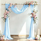 Wedding Draping Fabric Baby Blue Drapes for Backdrop in Baby Blue, alternate view 2