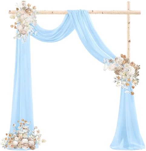 Wedding Draping Fabric Baby Blue Drapes for Backdrop in Baby Blue, alternate view 5