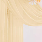 Wedding Draping Fabric Champagne Drapes for Backdrop, 2 Pack in Champagne, alternate view 6