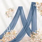 Wedding Draping Fabric Dusty Blue Drapes for Backdrop, 2 Pack in Dusty Blue, alternate view 3