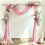 Wedding Draping Fabric Dusty Rose Drapes for Backdrop in Dusty Rose, alternate view 2