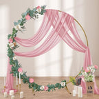 Wedding Draping Fabric Dusty Rose Drapes for Backdrop in Dusty Rose, alternate view 3