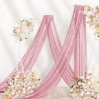 Wedding Draping Fabric Dusty Rose Drapes for Backdrop in Dusty Rose, alternate view 4