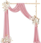 Wedding Draping Fabric Dusty Rose Drapes for Backdrop in Dusty Rose, alternate view 5
