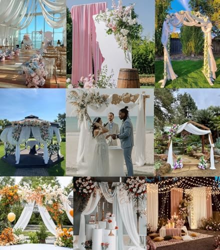 Wedding Draping Fabric Dusty Rose Drapes for Backdrop in Dusty Rose, alternate view 6