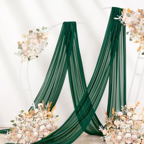 Wedding Draping Fabric Emerald Green Drapes for Backdrop in Emerald Green, alternate view 2