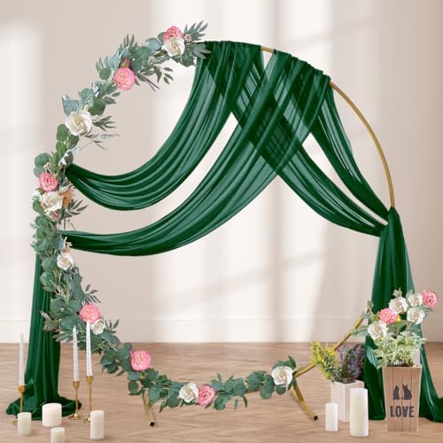 Wedding Draping Fabric Emerald Green Drapes for Backdrop in Emerald Green, alternate view 3
