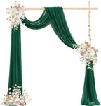 Wedding Draping Fabric Emerald Green Drapes for Backdrop in Emerald Green, alternate view 4