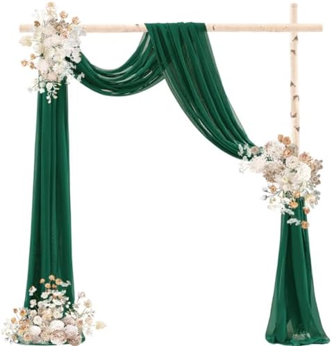 Wedding Draping Fabric Emerald Green Drapes for Backdrop in Emerald Green, alternate view 4