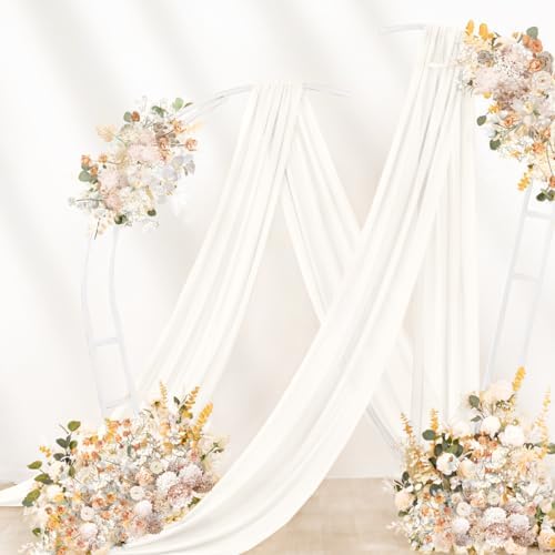 Wedding Draping Fabric Ivory Drapes for Backdrop in Ivory, alternate view 3