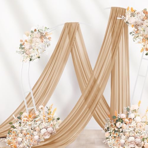 Wedding Draping Fabric Nude Drapes for Backdrop in Nude, alternate view 2