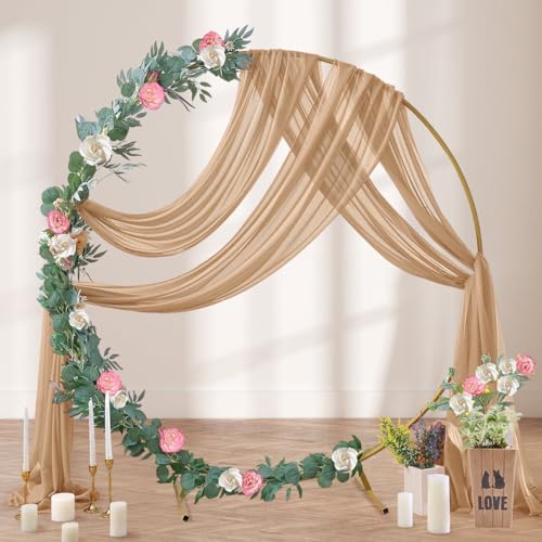 Wedding Draping Fabric Nude Drapes for Backdrop in Nude, alternate view 3