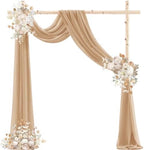 Wedding Draping Fabric Nude Drapes for Backdrop in Nude, alternate view 4