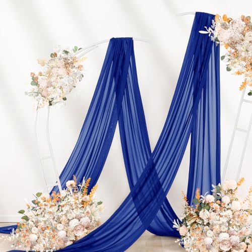 Wedding Draping Fabric Royal Blue Drapes for Backdrop, 2 Pack in Royal Blue, alternate view 3