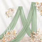 Wedding Draping Fabric Sage Green Drapes for Backdrop, 2 Pack in Sage Green, alternate view 3